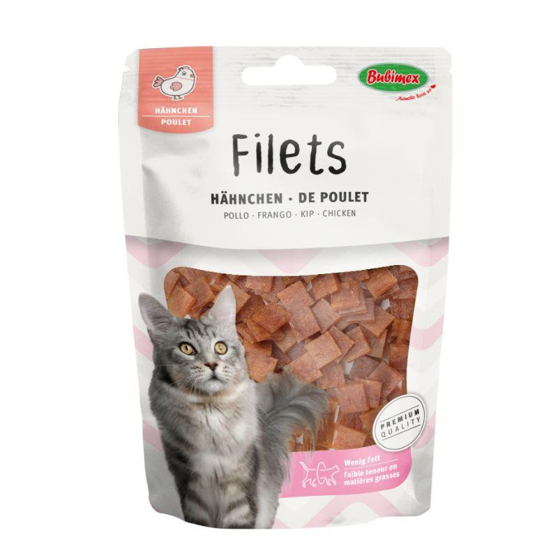 Filets cuits de poulet pour chat