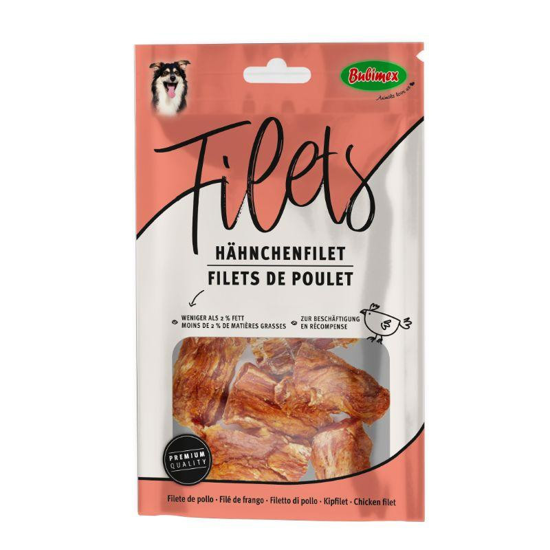 Filets de poulet 70g pour chien bubimex