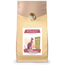 Croquettes super premium pour chat adulte et stérilisé au poulet saumon et riz