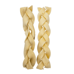 Tresse naturelle en peau de buffle - mastication chien